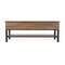 Merrick Lane Green River Rustic Farmhouse Entryway Bench with Bottom Storage Shelf